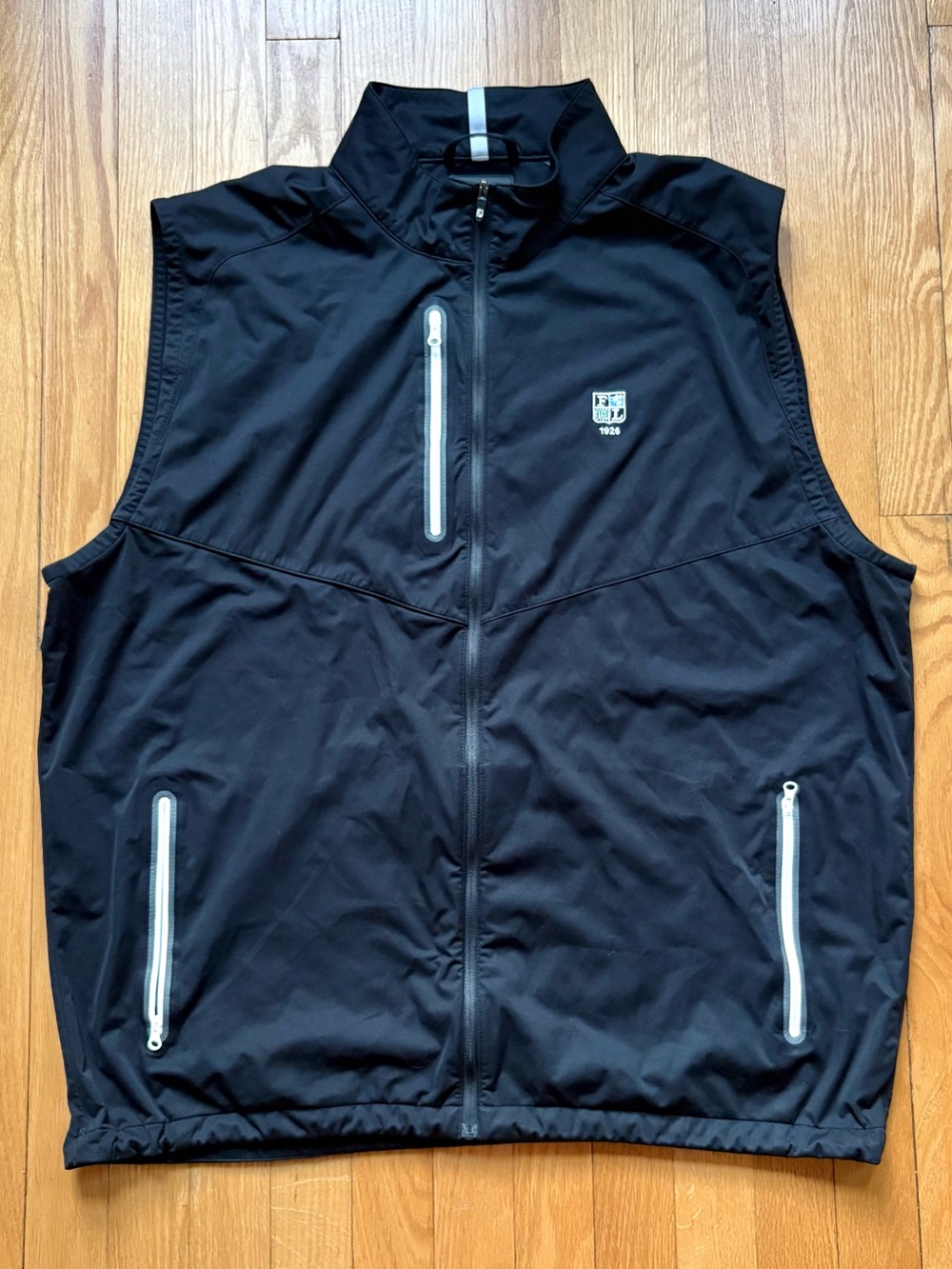 FootJoy Golf Men’s Full Zip Windbreaker Rain Resistant Vest 2XL Black Solid